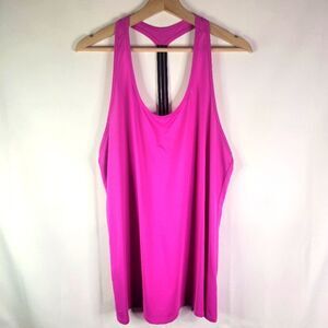Fuchsia Pink Athletic Racerback Tank Top